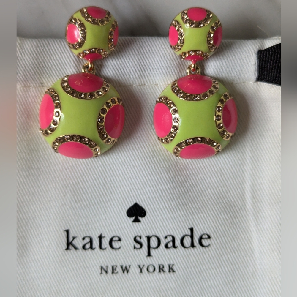 Kate Spade Pinata Park Earrings- HTF neon post back